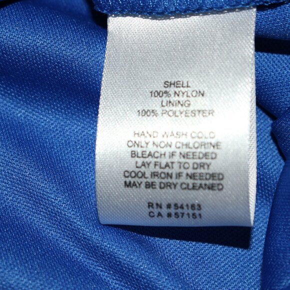 J Howard Blue Floral Lace Overlay Dress Size 16 V-Neck with Ruffled Sleeves - Picture 4 of 11